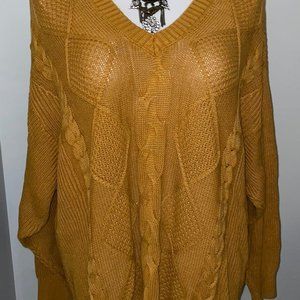 SONOMA NWT MARIGOLD V-NECK SWEATER ~4X(2270)